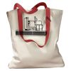 Canvas Tote with Contrasting Handles Thumbnail