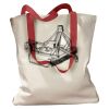 Canvas Tote with Contrasting Handles Thumbnail