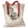 Canvas Tote with Contrasting Handles Thumbnail