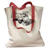 Canvas Tote with Contrasting Handles Thumbnail