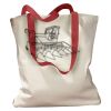 Canvas Tote with Contrasting Handles Thumbnail