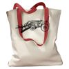 Canvas Tote with Contrasting Handles Thumbnail