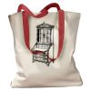 Canvas Tote with Contrasting Handles Thumbnail