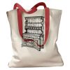 Canvas Tote with Contrasting Handles Thumbnail