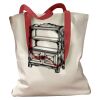 Canvas Tote with Contrasting Handles Thumbnail