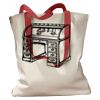 Canvas Tote with Contrasting Handles Thumbnail