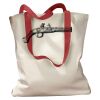 Canvas Tote with Contrasting Handles Thumbnail