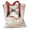 Canvas Tote with Contrasting Handles Thumbnail