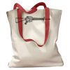 Canvas Tote with Contrasting Handles Thumbnail