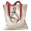 Canvas Tote with Contrasting Handles Thumbnail