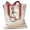 Canvas Tote with Contrasting Handles Thumbnail