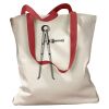 Canvas Tote with Contrasting Handles Thumbnail