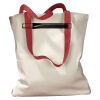 Canvas Tote with Contrasting Handles Thumbnail