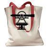 Canvas Tote with Contrasting Handles Thumbnail