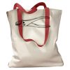 Canvas Tote with Contrasting Handles Thumbnail