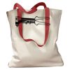 Canvas Tote with Contrasting Handles Thumbnail