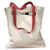 Canvas Tote with Contrasting Handles Thumbnail