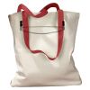 Canvas Tote with Contrasting Handles Thumbnail