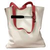 Canvas Tote with Contrasting Handles Thumbnail