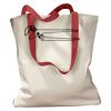 Canvas Tote with Contrasting Handles Thumbnail