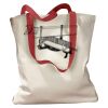 Canvas Tote with Contrasting Handles Thumbnail
