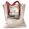 Canvas Tote with Contrasting Handles Thumbnail