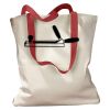 Canvas Tote with Contrasting Handles Thumbnail