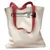Canvas Tote with Contrasting Handles Thumbnail