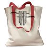 Canvas Tote with Contrasting Handles Thumbnail