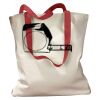 Canvas Tote with Contrasting Handles Thumbnail