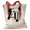Canvas Tote with Contrasting Handles Thumbnail