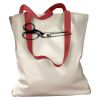 Canvas Tote with Contrasting Handles Thumbnail