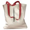 Canvas Tote with Contrasting Handles Thumbnail