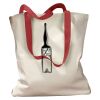 Canvas Tote with Contrasting Handles Thumbnail