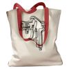 Canvas Tote with Contrasting Handles Thumbnail