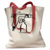 Canvas Tote with Contrasting Handles Thumbnail