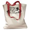 Canvas Tote with Contrasting Handles Thumbnail
