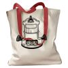 Canvas Tote with Contrasting Handles Thumbnail