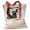 Canvas Tote with Contrasting Handles Thumbnail