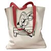 Canvas Tote with Contrasting Handles Thumbnail