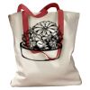 Canvas Tote with Contrasting Handles Thumbnail