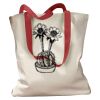 Canvas Tote with Contrasting Handles Thumbnail