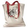 Canvas Tote with Contrasting Handles Thumbnail