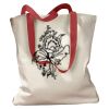 Canvas Tote with Contrasting Handles Thumbnail