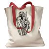 Canvas Tote with Contrasting Handles Thumbnail