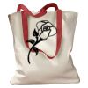 Canvas Tote with Contrasting Handles Thumbnail