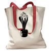 Canvas Tote with Contrasting Handles Thumbnail