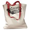 Canvas Tote with Contrasting Handles Thumbnail