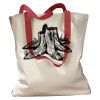 Canvas Tote with Contrasting Handles Thumbnail