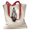 Canvas Tote with Contrasting Handles Thumbnail